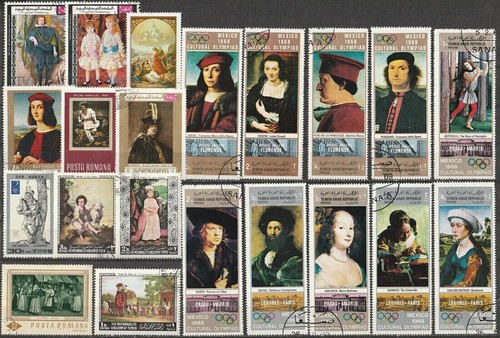 Arte lotto francobolli con - di,
