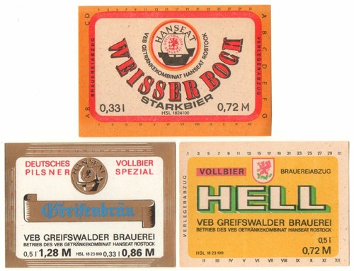 Vecchie etichette birra - birra, ddr